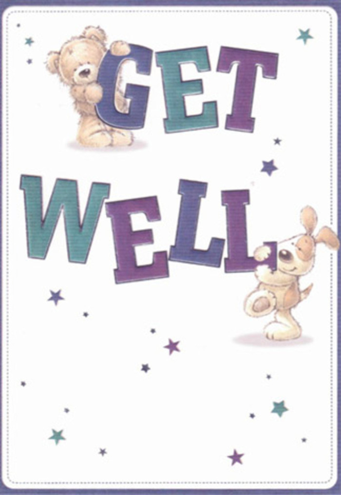 This delightful get well card captures the comforting ambiance of Millbank and its riverside community. The central figures-a cuddly bear and a floppy-eared puppy-exude whimsy and warmth, inviting the same easy smile as strolling past flower stalls on John Islip Street. Swirling around them are playful, twinkling stars in deep blue, teal, and purple, each one scattering its own spark of hope against a spotless cream background. The bold, confident typography in bright indigo and turquoise grounds the composition, their shapes almost seeming to bounce like laughter from nearby Vincent Square. Richly textured details invite the viewer to imagine the plush softness of the bear and the velvety feel of the puppy's ears-sensations akin to running fingers across fresh petals in an expertly arranged bouquet from a local Millbank florist. Each element is carefully rendered, mirroring the thoughtful approach taken by our florists: every brushstroke and flourish imbued with genuine care. This scene blends lightness and sincere encouragement, a visual embrace perfect for offering comfort and hope to someone in recovery. Much like a bespoke arrangement curated by Flower Delivery Millbank, this card represents the heartfelt gestures that knit our neighbourhood together, spreading healing and positivity.